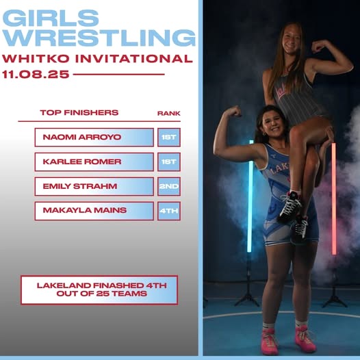 Lakeland girls wrestling team 4th at Whitko Invitational